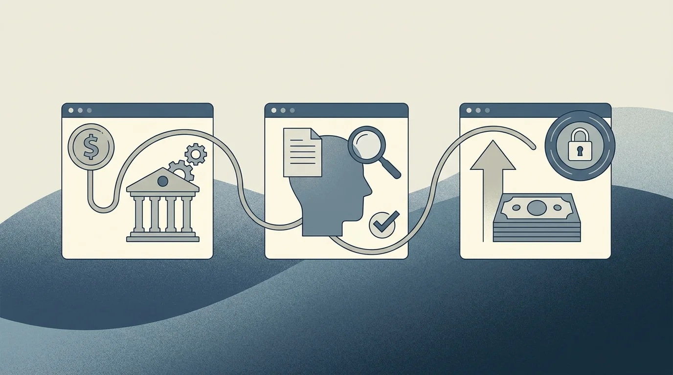 Withdrawal flow from deposit method to verification check and closed-loop payout